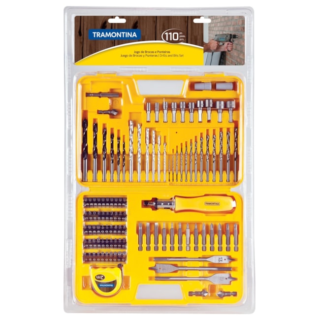 Maleta de Plástico com Brocas e Ponteiras 110 Peças Uso Doméstico TRAMONTINA MASTER-8b8de2bf-b38f-44c0-aacc-77f2608def18