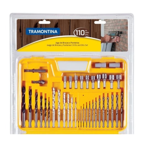 Maleta de Plástico com Brocas e Ponteiras 110 Peças Uso Doméstico TRAMONTINA MASTER-899e9731-0bc9-4ede-bf15-d4117a63f808
