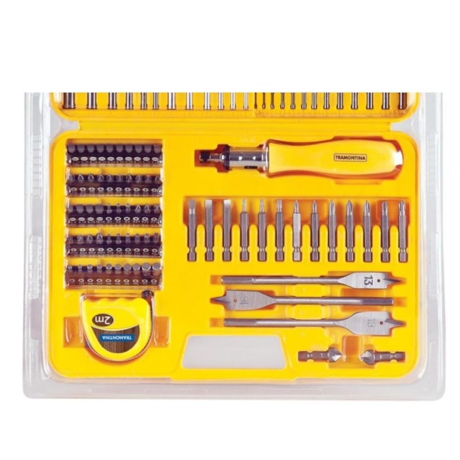Maleta de Plástico com Brocas e Ponteiras 110 Peças Uso Doméstico TRAMONTINA MASTER-1ae11b1b-6940-4293-8e60-b1e33e8d4860