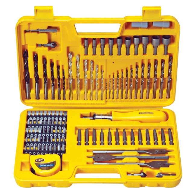 Maleta de Plástico com Brocas e Ponteiras 110 Peças Uso Doméstico TRAMONTINA MASTER-8bdc1095-e887-4540-b2ef-fb38340630f5