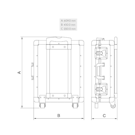 Maleta para Ferramentas em Alumínio com Rodas e Puxador 44952040 TRAMONTINA PRO-f10117f8-12b0-4d16-b682-0a92587ada63