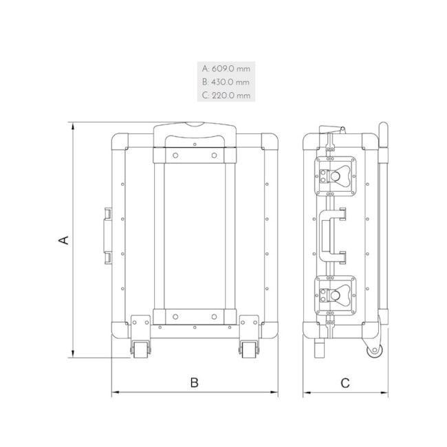 Maleta para Ferramentas em Alumínio com Rodas e Puxador 44952040 TRAMONTINA PRO-a049dce5-8af6-4b25-8e7d-6fbf703b10ae