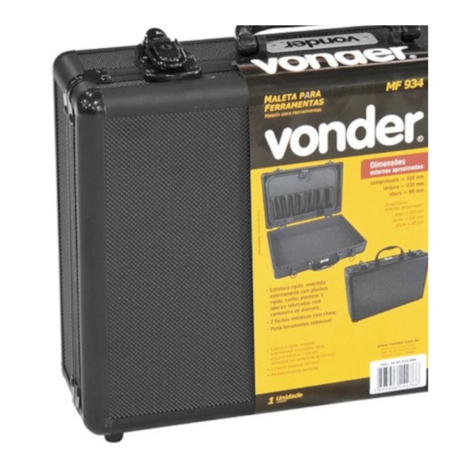Maleta para Ferramentas Profissional Preta MFV 934 VONDER-727e69bc-840d-4f58-9282-19e212790716