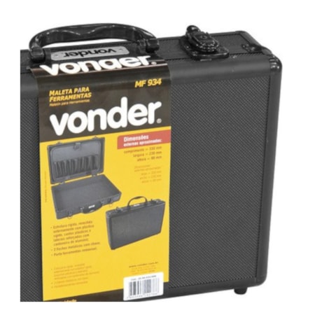 Maleta para Ferramentas Profissional Preta MFV 934 VONDER-7f0751f1-11f4-4d4e-a52a-ded8ca23b9ea