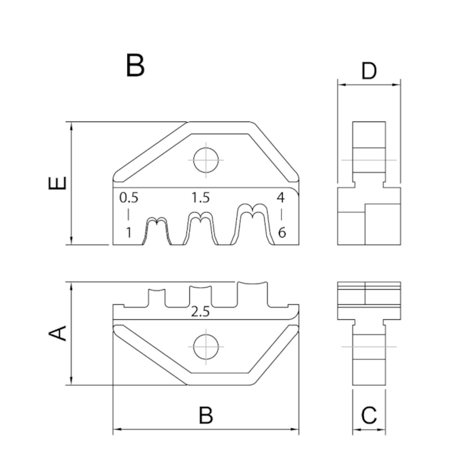 Mandíbula para Alicate Crimpador Modelo B 44056/102 TRAMONTINA PRO-aca5b2ea-3957-4e74-bf57-48a7922e55ae