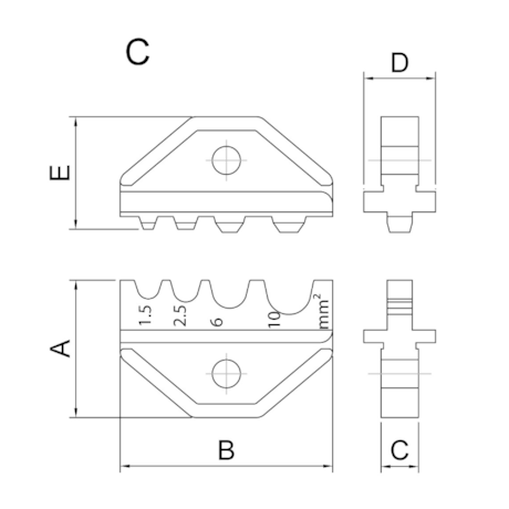 Mandíbula para Alicate Crimpador Modelo C 44056/103 TRAMONTINA PRO-f8e61060-79f6-41b2-adc5-95e11ab5d768