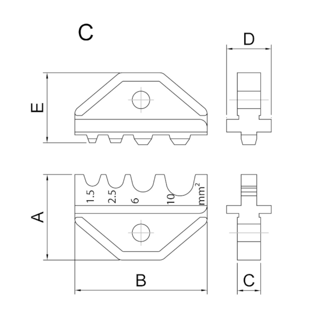 Mandíbula para Alicate Crimpador Modelo C 44056/103 TRAMONTINA PRO-f8e81389-4ee0-4a2c-991f-fbda31a37104