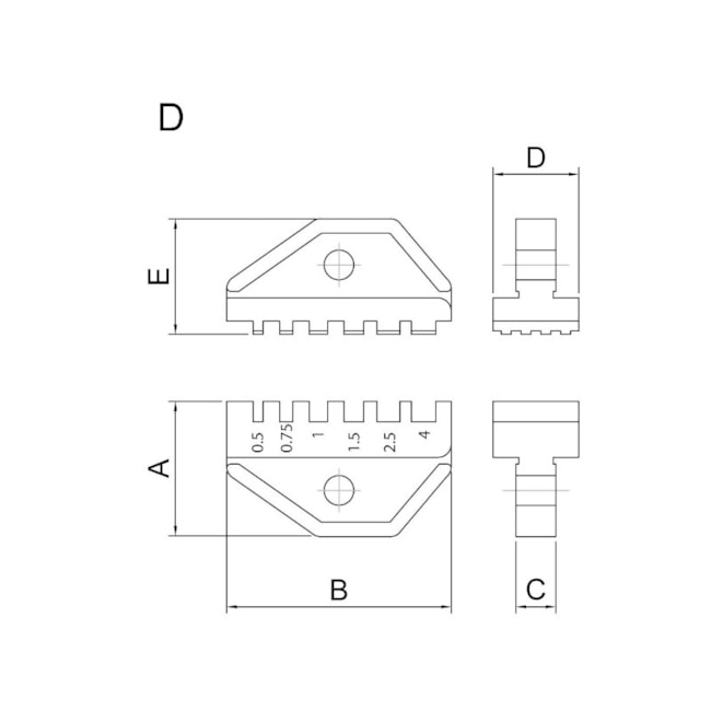 Mandíbula para Alicate Crimpador Modelo D 44056/104 TRAMONTINA PRO-9cec01c3-8653-4f9b-8f43-7950fb10fc0a