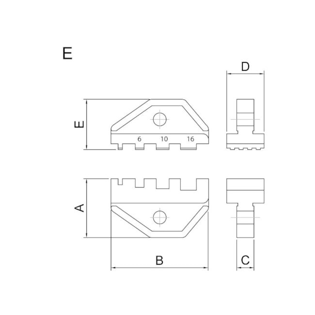 Mandíbula para Alicate Crimpador Modelo E 44056/105 TRAMONTINA PRO-e0362de5-2cb1-4fc3-8c6f-e47bdc20adff