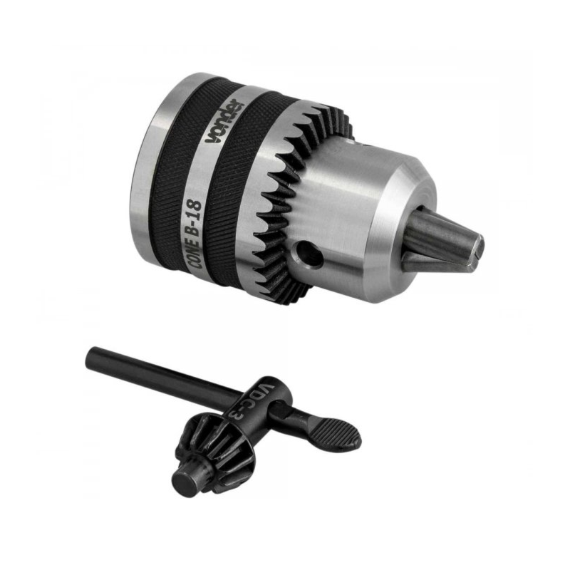 Mandril com Chave 1 a 16mm Cone B18 6670216018 VONDER - Anhanguera