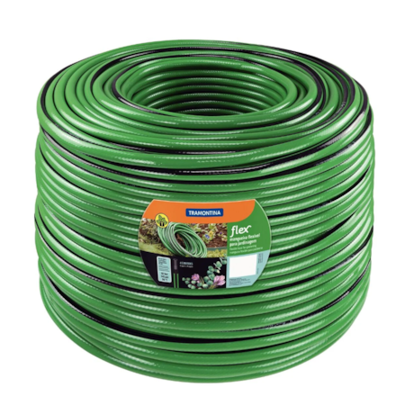 Mangueira para Jardim Flex 1/2" Verde/Preta por Metro 79165530 TRAMONTINA