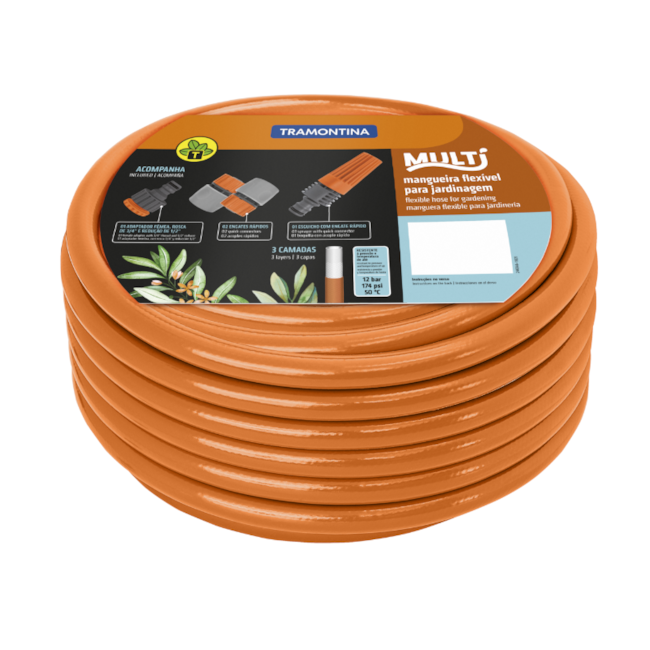 Mangueira Superflex 1/2'' 15 Metros Laranja com Engate 79212151 TRAMONTINA-1d265809-422b-4f26-864d-05fe3f344c1a