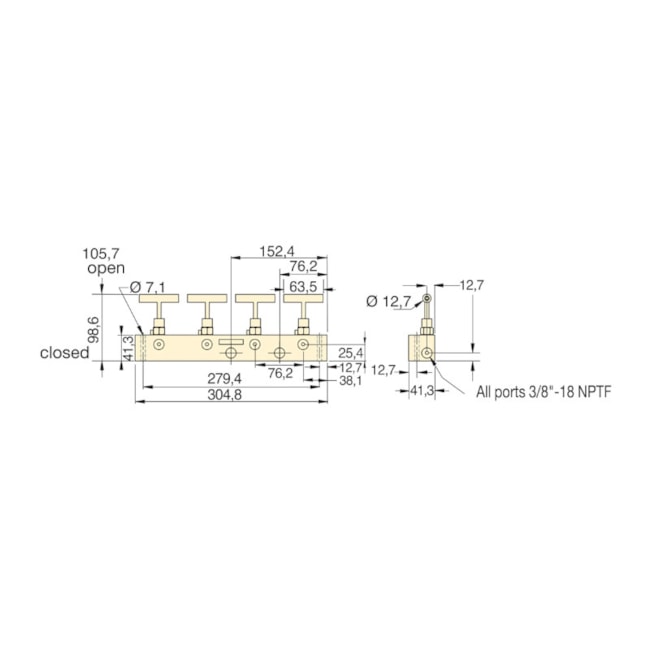 Manifold Hidráulico de Fluxo Dividido Pré Montado 4 Portas AM41 ENERPAC-a8b35763-4b35-4980-a559-dc96d821a559