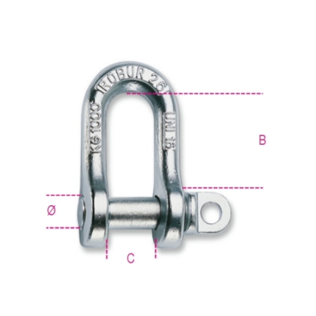 Manilha Reta 16mm Aço Carbono Galvanizado 8026A ROBUR-beb4f143-006e-4a15-b4a9-bbe586e2fc4b