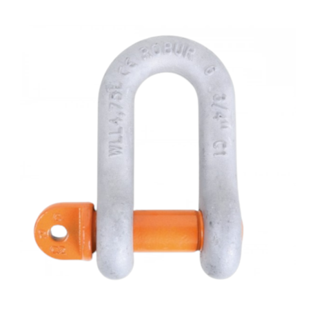 Manilha Reta 19mm Pino Parafuso Aço Alta Resistência Suporte Galvanizado 8026R ROBUR-95215580-21d7-4cfa-9b79-d5543888ed2c