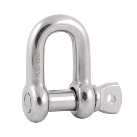 Manilha Reta para Cabo de Aço 3/8