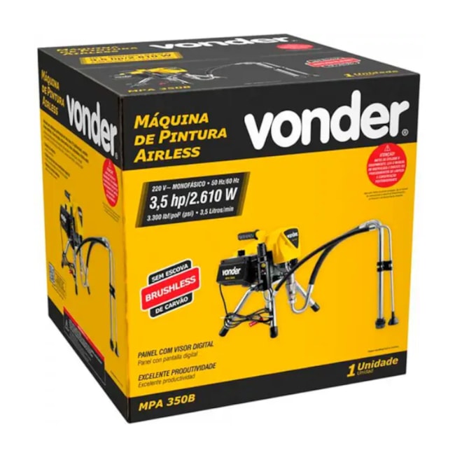 Máquina de Pintura Airless 2610W 3,5HP Monofásico 220V MPA350B 6220350220 VONDER-2f28bff2-fec5-40cc-abbf-a5b64d62c768