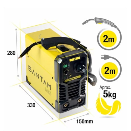 Máquina de Solda Inversora MMA 130A FT20% Monofásico Bivolt com Cabo BANTAM MIG 130 ESAB-ceb545bb-0a1c-48ab-8212-abb98008779c