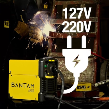 Máquina de Solda Inversora MMA 130A FT20% Monofásico Bivolt com Cabo BANTAM MIG 130 ESAB-5de45a1a-0c47-47ce-b2c7-56187b29000a