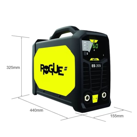 Máquina de Solda Inversora TIG/MMA 160A FT30% Monofásico Bivolt com Cabos ROGUE LHN ES205I DV ESAB-67118266-2bd1-4126-91a2-48f85caf022c