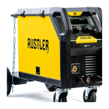 Máquina Inversora de Solda MIG/MMA 200A com Cabos Monofásico RUSTLER EM 215I ESAB