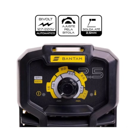 Máquina Inversora de Solda MMA 120A FT100% Monofásica Bivolt com Cabos BANTAM 2.5 ESAB-6928a437-514c-481a-9bc4-9ca383764c28