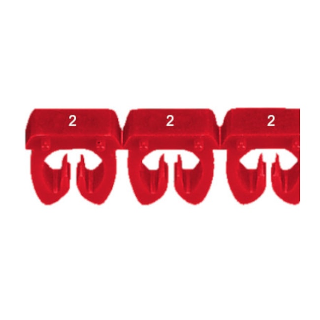 Marcador de Cabos de 1.5 a 2.5mm² Vermelho n°2 38222 CEMAR-ff603995-d778-4b8b-b33e-8af9b3302f47