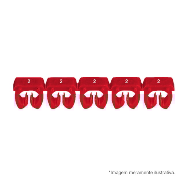 Marcador de Cabos de 1.5 a 2.5mm² Vermelho n°2 38222 CEMAR-05eff372-4dbd-4278-b2df-e672286a2ba3