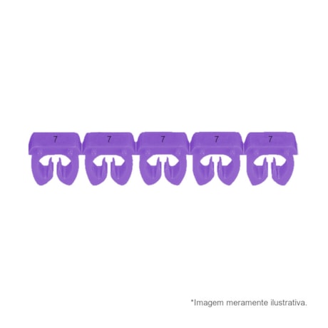 Marcador de Cabos de 1.5 a 2.5mm² Violeta Roxo n°7 38227 CEMAR