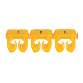 Marcador de Cabos de 4 a 6mm² Amarelo Letra D 38363 CEMAR