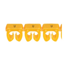 Marcador de Cabos de 4 a 6mm² Amarelo Letra U 38380 CEMAR