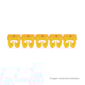Marcador de Cabos de 4 a 6mm² Amarelo Letra U 38380 CEMAR