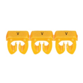 Marcador de Cabos de 4 a 6mm² Amarelo Letra V 38381 CEMAR