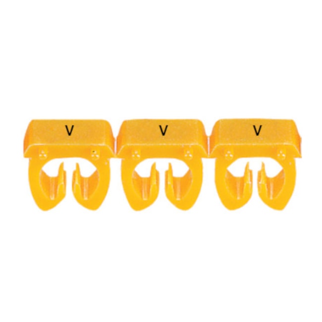 Marcador de Cabos de 4 a 6mm² Amarelo Letra V 38381 CEMAR-a5457ce0-1ff8-4d74-8568-00c0ca66a9c6