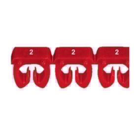 Marcador de Cabos de 4 a 6mm² Vermelho n°2 38232 CEMAR
