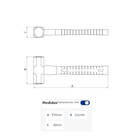Marreta Oitavada Cobre-berílio 1000g Antifaiscante Cabo Fibra 44237002 TRAMONTINA PRO-3d5beef7-8a4d-4a01-9e2c-142407cc54a1