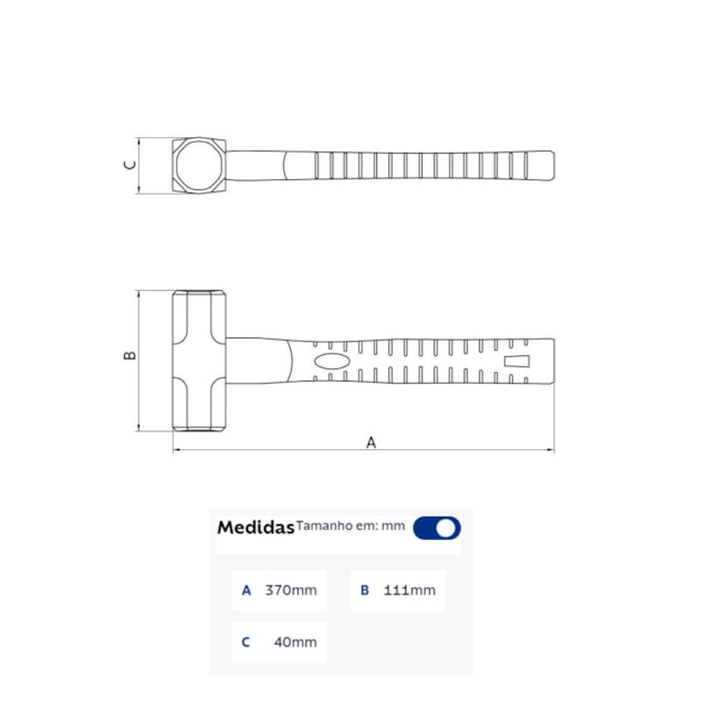 Marreta Oitavada Cobre-berílio 1000g Antifaiscante Cabo Fibra 44237002 TRAMONTINA PRO-3f5b7057-08a2-4233-80a7-ef6a25d56cce