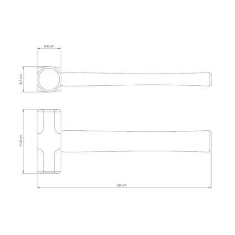 Marreta Oitavada com Cabo de Madeira 1000g 40508/002 TRAMONTINA-454bc2b9-882f-4135-9cf1-682795d99ee8