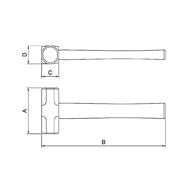 Marreta Oitavada com Cabo de Madeira 1500g 40500/003 TRAMONTINA-cfacc074-9662-4e39-b543-151b826ef2a2