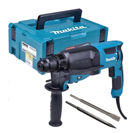 Martelete Combinado 24MM 830W 220V HR2630J com Maleta + Ponteiro SDS Plus + Talhadeira SDS Plus MAKITA-682670dc-1a8f-4228-be9f-a7d0b11bc15a