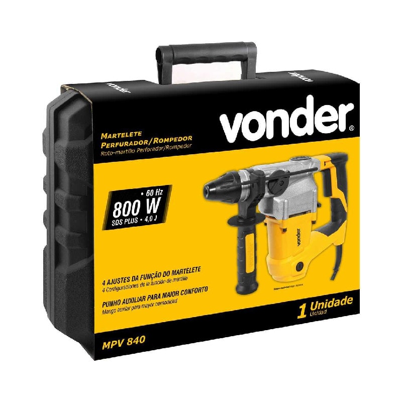 Martelete Perfurador e Rompedor 800W com Maleta MPV840 VONDER