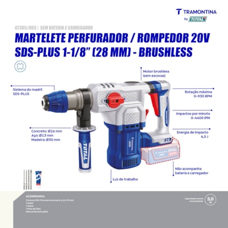 Martelete Perfurador/Rompedor 1-1/8