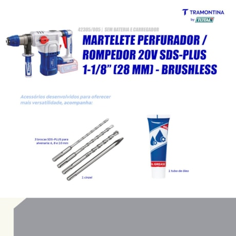 Martelete Perfurador/Rompedor 1-1/8