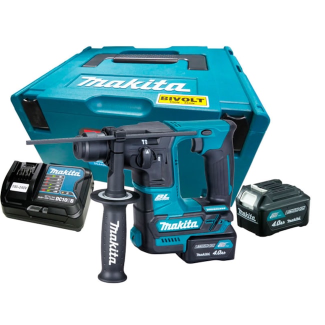 Martelete Perfurador Rompedor 12V 16MM com 2 Baterias 4.0Ah Carregador 110V/220V e Maleta HR166DSMJ MAKITA-9fcd648d-e19b-45a1-9694-3d431ef16808