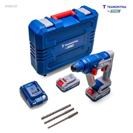 Martelete Perfurador/Rompedor 18mm 20V 2.0Ah + 2 Baterias + Carregador 110/220V e Maleta 42305/122 TRAMONTINA MASTER-40d99f2a-bd45-451e-b132-0fd4f4bcf625