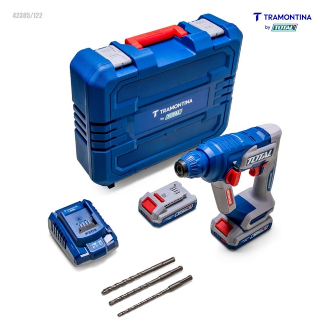 Martelete Perfurador/Rompedor 18mm 20V 2.0Ah + 2 Baterias + Carregador 110/220V e Maleta 42305/122 TRAMONTINA MASTER-46f98864-ac33-42cb-98b4-4b499d35a3f6