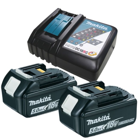 Martelete Perfurador Rompedor 18V 18MM com 2 Baterias 5.0Ah 1 Carregador 110V/220V e Maleta DHR182RTJ MAKITA-7e96da07-b808-40da-92da-942f8d1c4588
