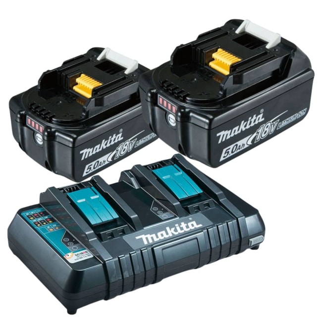 Martelete Perfurador Rompedor 18V 28MM com 2 Baterias 5.0Ah 1 Carregador Duplo 220V DHR281PT2J MAKITA-5c0bfe69-b380-40f9-8d55-dbf4859333ac