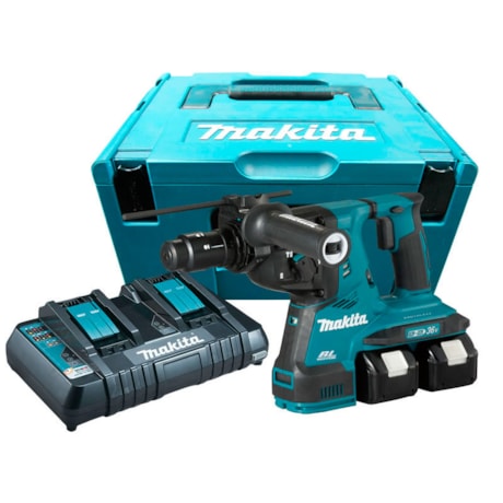 Martelete Perfurador Rompedor 18V 28MM com 2 Baterias 5.0Ah 1 Carregador Duplo 220V DHR281PT2J MAKITA-34241383-f4dd-4993-a844-9a28963f11e2