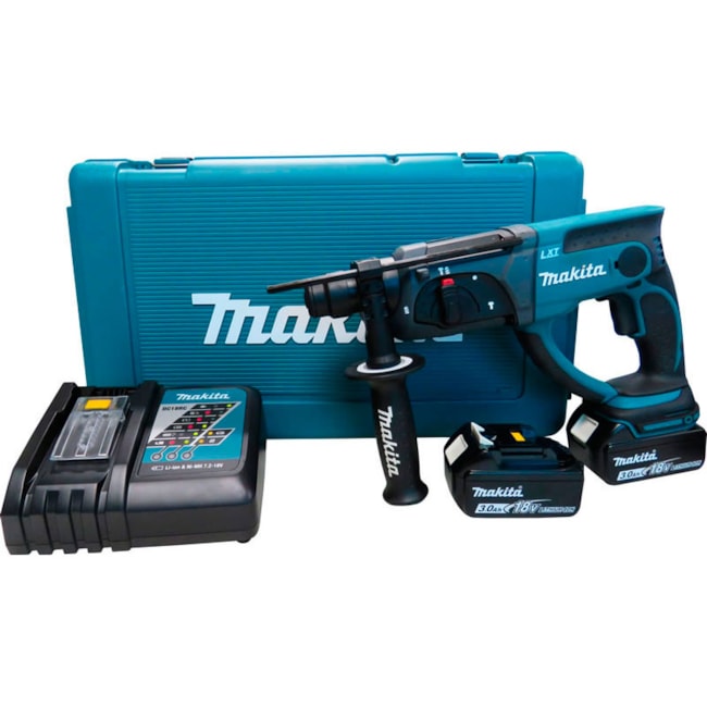 Martelete Perfurador/Rompedor 2 Baterias 18V Bivolt com Carregador e Maleta DHR202RFE MAKITA-be89f598-3620-42a2-a2a5-1b3961fda6b6